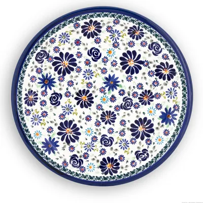 Produktbild von Teller Essteller Speiseteller Dekoteller BOLESŁAWIEC FLOWERS flacher Teller fi 24 cm HOMLA