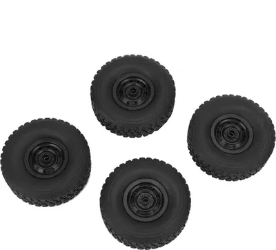 Obrázok produktu pre Antiwear Wheel Tyre Black Rubber Tire Fits for WPL C-34 1/16 4WD Military Truck