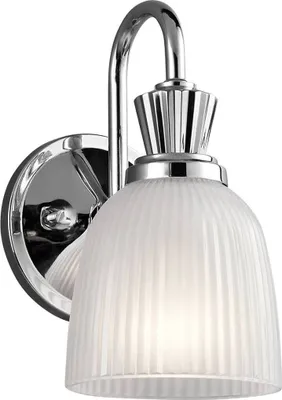Obrázek produktu pro Koupelnové nástěnné svítidlo s chromovým skleněným stínidlem Cora 1xG9 3W Kichler