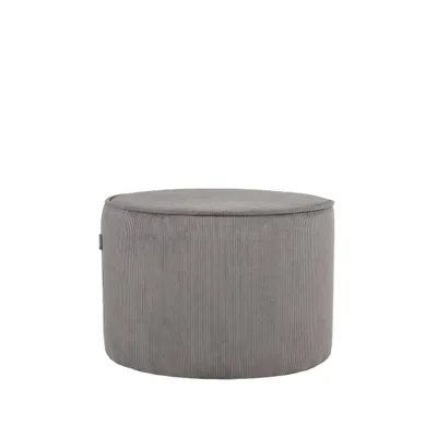 Productafbeelding van LABEL51 Pouf Tibo, 55x55x40 cm, donkergrijs, ribcord