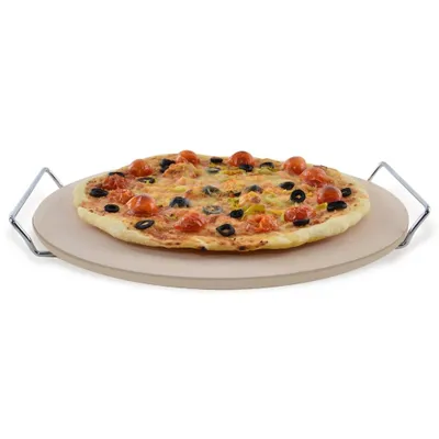 Zdjęcie produktu dla Kamień do pizzy szamotowy zapewniający chrupiącą i równomiernie wypieczoną pizzę