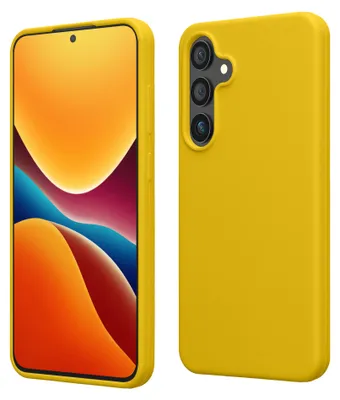Zdjęcie produktu dla Etui kwmobile na telefon Samsung Galaxy S24 Plus – silikonowe etui – ładowanie bezprzewodowe – etui ochronne w kolorze jasnożółtym