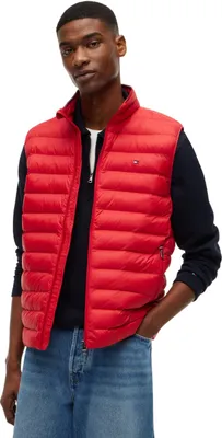 Produktbild von Tommy Hilfiger Herren Weste Packable Recycled Vest Stehkragen, Rot (Medium Red),