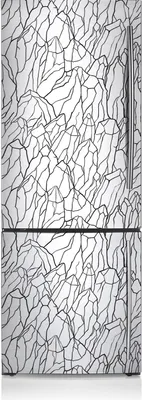 Produktbild von Dekoration Kühlschrank Aufkleber Magnete Küche Kühlschrankmagnete 60x180 cm - Skizze des Berges.
