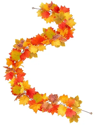 Image de Guirlande artificielle d'automne avec des feuilles d'érable (175 cm)