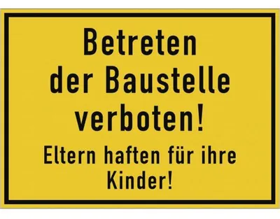 Produktbild von Dreifke® Schild Betreten der Baustelle verboten! Eltern haften für ihre Kinde...