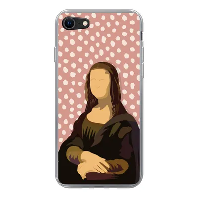 Produktbild von MuchoWow® Handyhülle Schutzhülle Hülle für iPhone SE 2022 Leonardo da Vinci - Alte Meister - Punkte - Vintage Silikon Softcase Handy Hülle - Schutzhülle