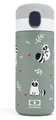 Isotherme Kinder-Trinkflasche 360 ml, Edelstahl, grün, auslaufsicher