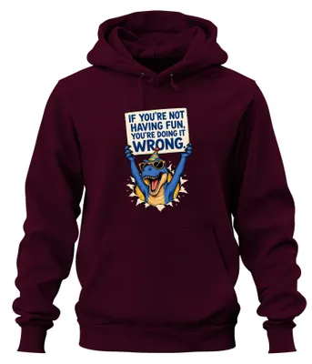 Productafbeelding van "Als je je niet vermaakt, maak je een statement" - Sarcasme hoodie, bordeauxrood, maat XXL