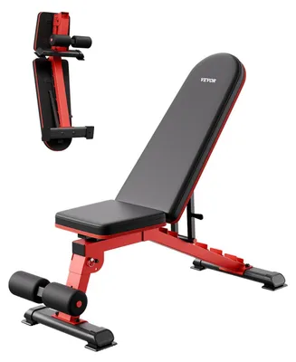 Produktbild von VEVOR Gewichtsbänke, 1200lbs Schwerlast-Stabile Gewichtsbänke für das Ganzkörpertraining, verstellbare Übungsbank für das Heimtraining, Flachbank mit schnellem Falten und schneller Einstellung, 1200 lbs-544 kg
