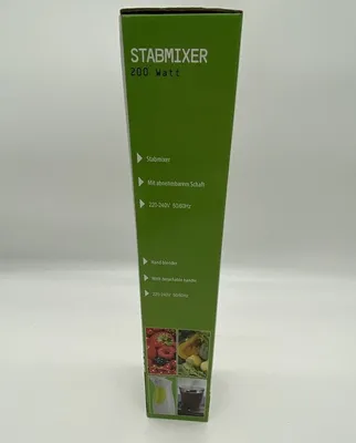 Produktbild von Stabmixer 250 Watt Mixer mit Edelstahlklingen Pürierstab Zerkleinerer