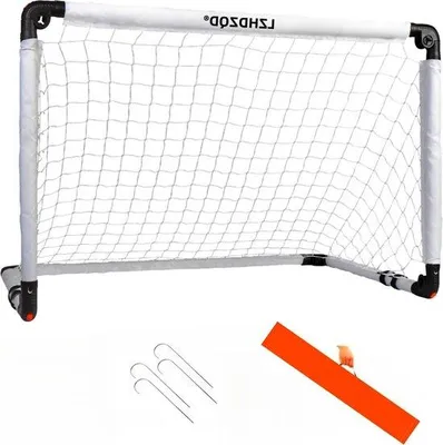 Image de But de football pour enfants - 115 cm x 80 cm - Blanc - Pliable - Intérieur/Extérieur - Jouet