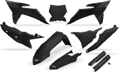 Immagine prodotto di Kit standard UFO in plastica senza protezioni per forcella - nero