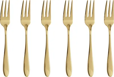 Produktbild von Sambonet Set 6 Kuchengabeln Edelstahl/PVD Gold 52712GA5