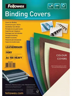 Image de Fellowes Couverture Delta, texture cuir, DIN A4, ivoire