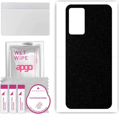 Produktbild von apgo Rückseite Schutzfolie, Skin, kompatibel mit Oppo A54s, Hinten Displayschutzfolie aus Vinylfolie, kratzfest, einfache Montage - Mattschwarz