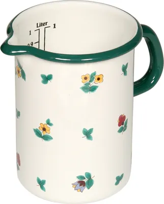 Image de Riess Mètre de cuisine Ø10cm 1 litre émail Country Gmundner Streublumen