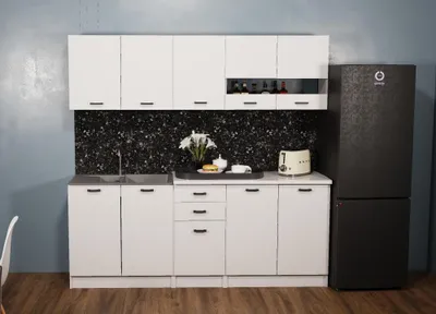 Obrázek produktu pro Kondela Kuchyňská linka Anita New 200 - bílá matná / bílá