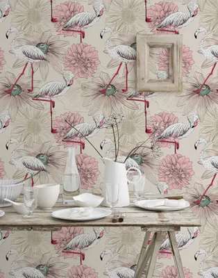 Produktbild von Coloray Fototapete 208x146 cm Vlies-Fototapete - von einem Flamingo.