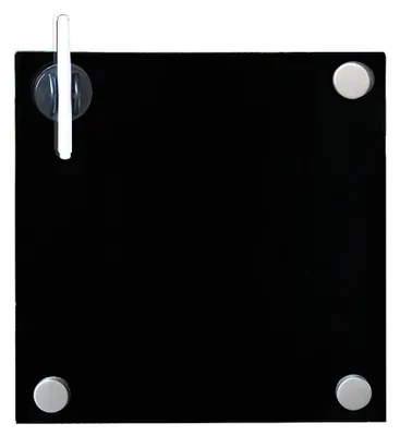 Immagine prodotto di Solidchoice - Lavagna magnetica in vetro, 45 x 45 cm, nera