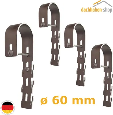 Produktbild von Haken 4er Set rund Ø60 mm | (2 Module) Balkongeländer PV Halterung Balkonkraftwerk