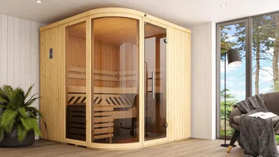Produktbild von weka Design-Sauna SARA 1 inkl. 7,5 kW OS-Ofenset x B x T x H  x 244 x 244 x 199