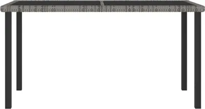 Produktbild von vidaXL Zahradní jídelní stůl Grey 140x70x73 cm Poly ratan