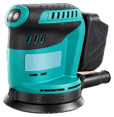 Productafbeelding van Accu-excenterschuurmachine, 125 mm schuurbladdiameter, compatibel met 18V-accu-systemen, 1500 mAh accucapaciteit, traploze snelheidsregeling, ergonomische handgreep