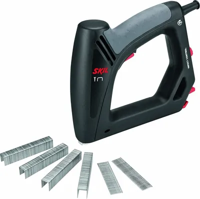 Immagine prodotto di Skil Elektrotacker Nagler 8200 AA, Klammergerät mit 400 Klammern + 100 Nägel