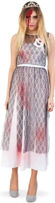 Produktbild von Horror Kleid Kostüm Blutige Carrie mit Oberrock Gr. 36 Halloween Karneval Party