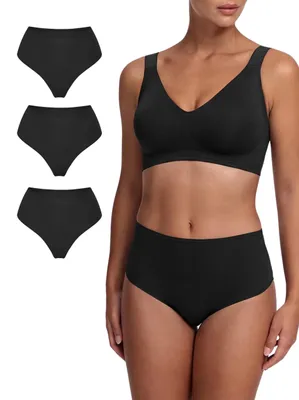 Produktbild von Set mit 3 Höhergeschnittenen Slips für Damen
