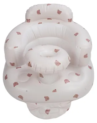 Image de Fauteuil gonflable pour enfant, motif ours, avec plateau, idéal pour la douche