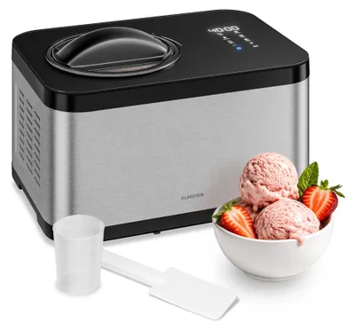 Eismaschine mit Kompressor, 1,5 l, 150 W, 4 Programme, Touchdisplay