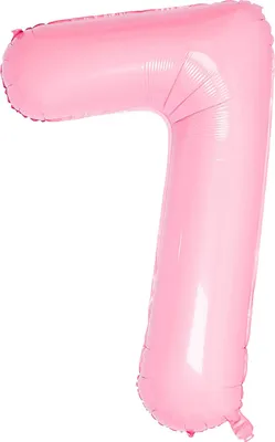 Produktbild von Oblique Unique Folien Luftballon mit Zahl 7 für Kinder Geburtstag Mädchen Jubiläum Party Deko Ballon rosa
