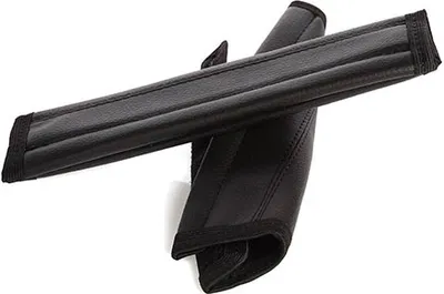Produktbild von Gurtpolster Gurtschoner Gurtschutz 1 Paar 2 Stück Echtes Leder Farbe Schwarz