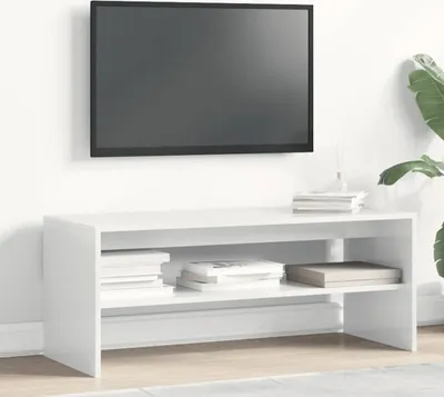 Produktbild von "Winterschlussverkauf "TV-Schrank Industriestil - CLORIS - Fernsehenschrank - Hochglanz-Weiß 100x40x40 cm Holzwerkstoff - DEMöbel4185232