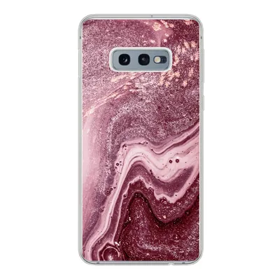 Produktbild von MuchoWow® Handyhülle Schutzhülle Hülle für Samsung Galaxy S10e Naturstein - Rosa - Glitter Silikon Softcase Handy Hülle - Handy