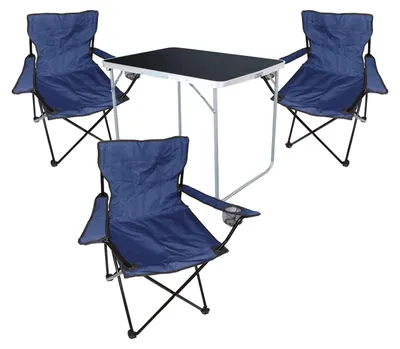 4-tlg Camping Set Gartenmöbel Campingtisch  3 Campingstuhl Klappstuhl