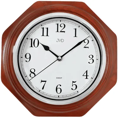 Produktbild von JVD NS71.3 Wanduhr Quarz analog achteckig kirschbaum-farben ohne Ticken