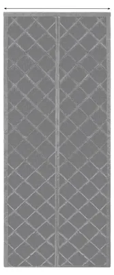 Image de Rideau de porte isolant, fermeture magnétique, installation facile, GRIS