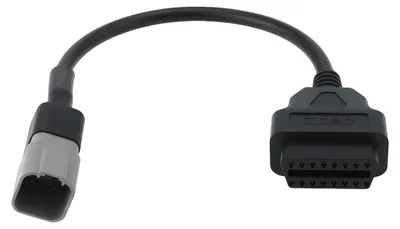 Image de Adaptateur de diagnostic OBD2 à 6 broches, compatible avec les véhicules tout-terrain CAN-AM (motos, VTT, UTV), transformant une connexion à 6 broches en une connexion à 16 broches