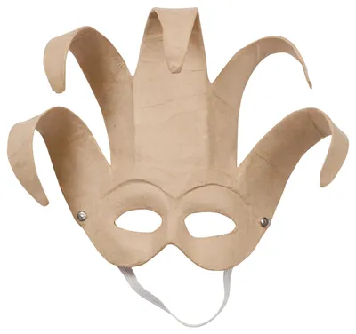 Produktbild von Décopatch 2x Braunes Pappmaché, venezianische Maske 29x10cm - Kartonbraun AC902C