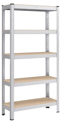 Obrázok produktu pre Regálový systém – kovový regál – pozinkovaná oceľ – 30 x 75 x 150 cm – nosnosť 130 kg