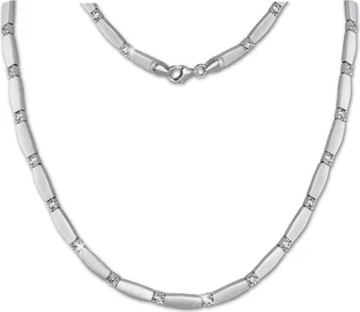 Image de SilberDream Collier pour femme zircon 45cm 925 argent sterling mat SDK447W