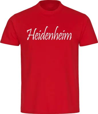Produktbild von multifanshop Kinder T-Shirt - Heidenheim - Schriftzug, rot, Größe 128