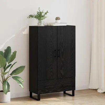 Produktbild von vidaXL Highboard Schwarz Eichen-Optik 69,5 x 30 x 115 cm Holzwerkstoff