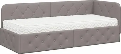 Obrázok produktu pre vidaXL Rohový rám postele Taupe 80 x 200 cm látka