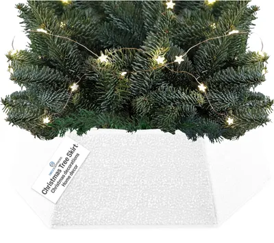Weihnachtsbaum-Rock mit Pailletten, 68x25 cm, weiß