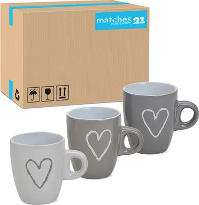 Produktbild von Moderne Keramik Espresso-Tassen 72er Set beige weiß grau 50 ml