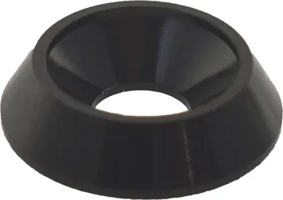 Produktbild von Unterlegscheibe für Senkkopfschraube, 18 x 6mm, Aluminium, eloxiert, Farbe:schwarz